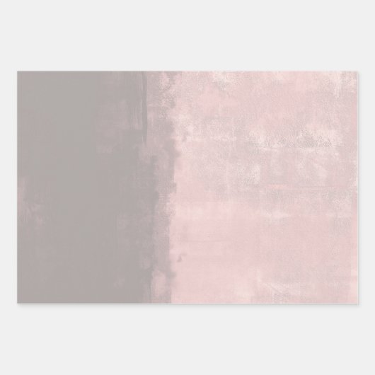 Moderne rosa Grau Mallow rustikal abstrakt Geschenkpapier Set (Vorderseite 2)