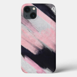 Moderne rosa, graue Abstrakte Kunst Case-Mate iPhone Hülle