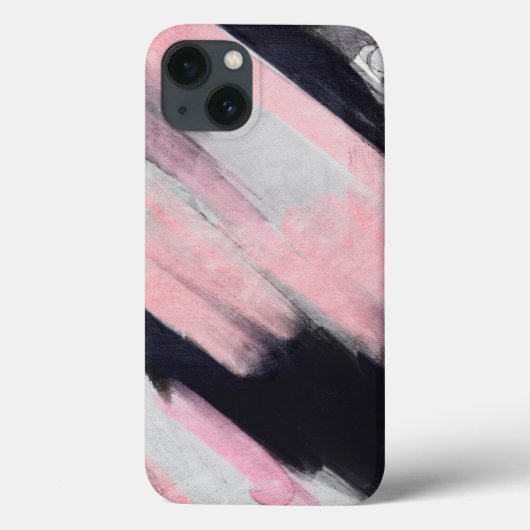 Moderne rosa, graue Abstrakte Kunst Case-Mate iPhone Hülle (Rückseite)