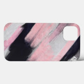 Moderne rosa, graue Abstrakte Kunst Case-Mate iPhone Hülle (Rückseite (Horizontal))