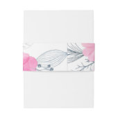 Moderne rosa graue Aquarellfarben Blume Frühjahrsh Einladungsbanderole (Rückseitenbeispiel)