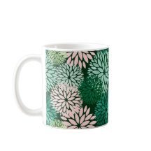 Moderne rosa grüne Dahlia