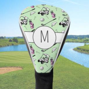Moderne rosa grüne Dame Golferin Süße benutzerdefi Golf Headcover