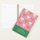 Moderne rosa grüne geometrische Gedanken Ideen Planer (Anzeige)