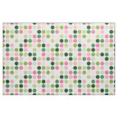 Moderne rosa grüne Polka-Punkte-Muster Monogramm Stoff (Yard (91,4 cm))