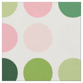 Moderne rosa grüne Polka-Punkte-Muster Monogramm Stoff (Nahaufnahme)