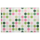 Moderne rosa grüne Polka-Punkte-Muster Monogramm Stoff (Fat Quarter (45,7 x 55,9 cm))