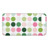 Moderne rosa grüne Punkte Muster Monogramm Case-Mate iPhone Hülle (Rückseite (Horizontal))