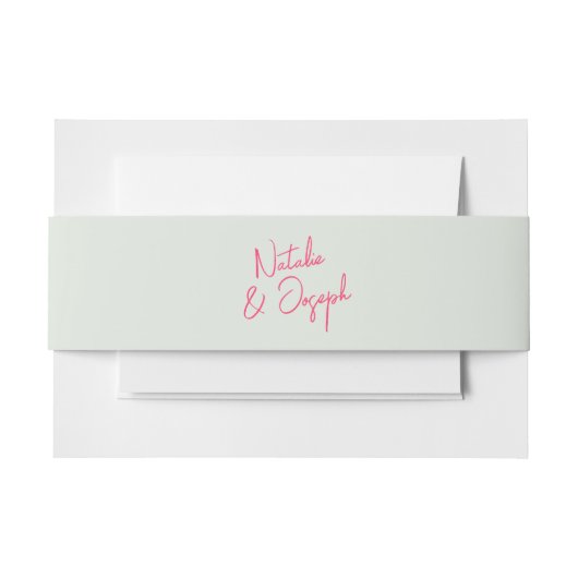 Moderne rosa grüne Retro-Augenbrauen Einladungsbanderole (Vorderseite Beispiel)