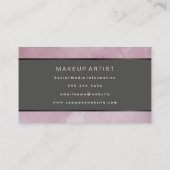 Moderne rosa Grunge mit brauner Metallic-Trim Visitenkarte (Rückseite)