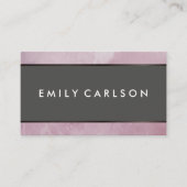 Moderne rosa Grunge mit brauner Metallic-Trim Visitenkarte (Vorderseite)