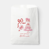 Moderne rosa handgezeichnete Kritzel-Geburtstagsfe Geschenktütchen (Vorderseite)