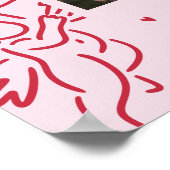 Moderne Rosa Handgezeichnetes Schild "Wie Alt War (Ecke)