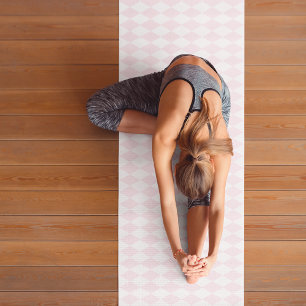 Moderne rosa Harlequin Elegante Monogramm-Übungen Yogamatte
