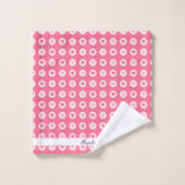 Moderne rosa Herz-Liebe-Sammlung Badhandtuch Set (Waschlappen)