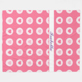 Moderne rosa Herz-Liebe-Sammlung Fleecedecke (Vorderseite (Horizontal))