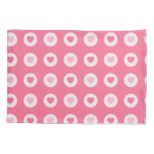 Moderne rosa Herz-Liebe-Sammlung Kissenbezug (Rückseite)