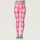 Moderne rosa Herz-Liebe-Sammlung Leggings (Vorderseite)