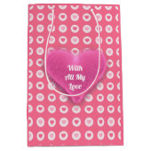 Moderne rosa Herz-Liebe-Sammlung Mittlere Geschenktüte (Vorderseite)