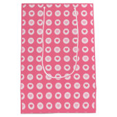 Moderne rosa Herz-Liebe-Sammlung Mittlere Geschenktüte (Rückseite)