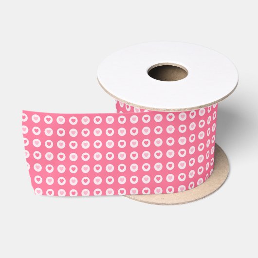 Moderne rosa Herz-Liebe-Sammlung Satinband (Spule)