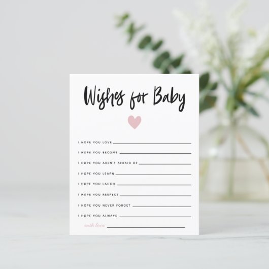 Moderne rosa Herzdusche Wünsche für Kinder (Stehend Vorderseite)