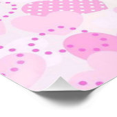 Moderne rosa Herzen Aquarelltextkalligraphie Poster (Ecke)