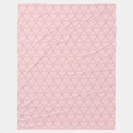 Moderne rosa Herzen auf rosa Fleece Blanket