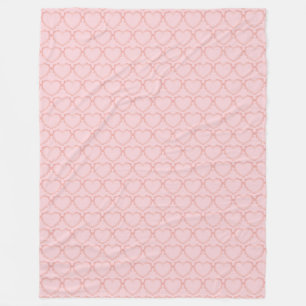 Moderne rosa Herzen auf rosa Fleece Blanket