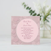 Moderne rosa Herzen Hochzeitseinladung Einladung (Stehend Vorderseite)