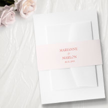 Moderne rosa Herzen 'Zwei werden Eins' Hochzeit