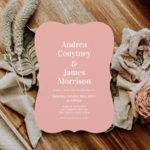 Moderne rosa Hochzeit