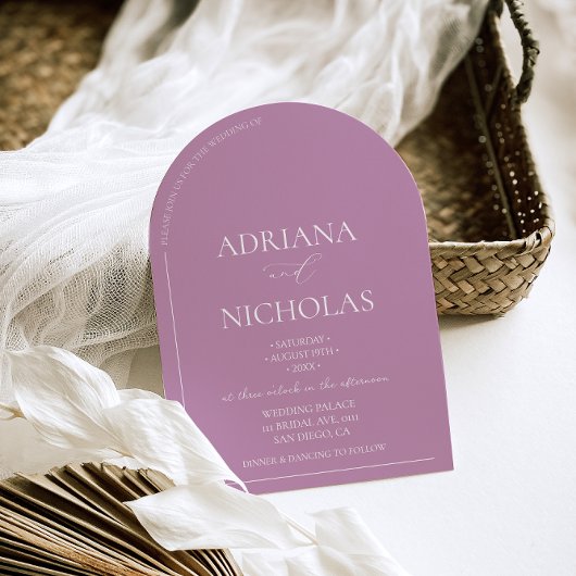 Moderne rosa Hochzeit Einladung