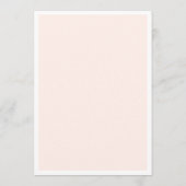 Moderne rosa Hochzeit. Minimalistisch Menükarte (Rückseite)