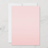 Moderne, rosa Hochzeitsempfehlung Einladung (Rückseite)