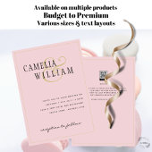 Moderne Rosa Hochzeitsfeier Einladung