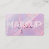 Moderne rosa Holographic Opal Stone Business Card Visitenkarte (Vorderseite)