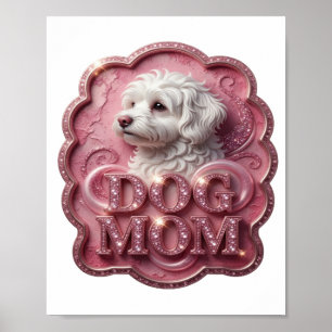 Moderne Rosa HUND MUTTER Poster