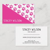 Moderne rosa Hundeschwalbe oder Pet Groomer Visitenkarte (Vorne/Hinten)