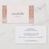 Moderne rosa Imitate Rose Goldene Sequenzen Schönh Visitenkarte (Vorne/Hinten)