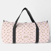 Moderne rosa Initialen Monogram elegant Duffle Bag (Vorderseite)