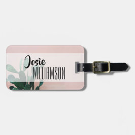 Moderne rosa Kaktus Gepäckanhänger