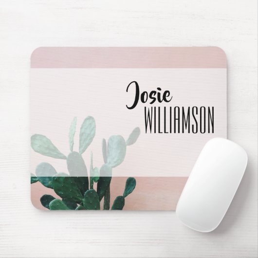 Moderne rosa Kaktus Mousepad (Mit Mouse)