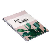 Moderne rosa Kaktus Notizblock (Rechte Seite)