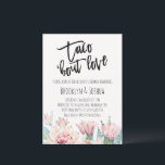 Moderne rosa Kaktus Taco "über Liebe Paare Dusche Einladung<br><div class="desc">Moderne rosa Kaktus Taco "über Liebe Paare Dusche Einladung Pale rosa Blumenkaktus tako "über Liebe Brautparty oder Paare Dusche Einladung mit einer schwarzen Bürste Kalligraphie Titel und fett rosa blühende Kaktus Anordnung am Fuß. Ideal für alle,  die eine Bräunungsdusche zum Thema Taco suchen.</div>