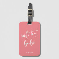 Moderne rosa Kalligraphie Workout Gym Pilates