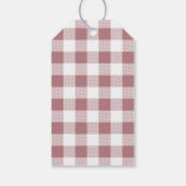 Moderne rosa Kariert frohe Weihnachten Geschenkanhänger (Rückseite)