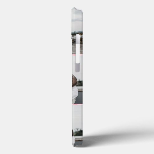 Moderne rosa karierte Namen 3 Fotos Kollaboration Case-Mate iPhone Hülle (Rückseite / Links)