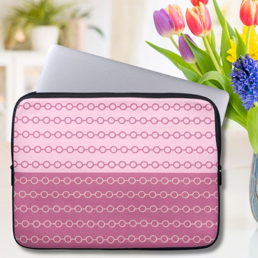 Moderne rosa Kette - Laptop-Sieb Laptopschutzhülle