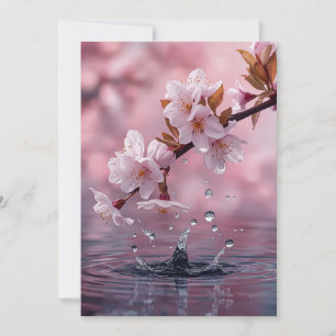 Moderne rosa Kirschblüten-Einladungsvorlage – E Einladung